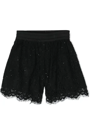 MONNALISA Shorts med blomstrede blonder