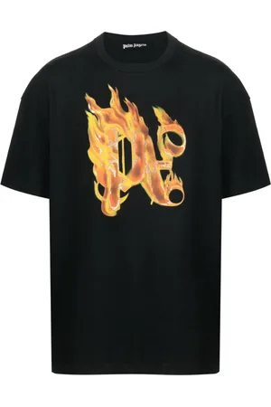 Palm Angels Burning T-shirt med monogramtryk