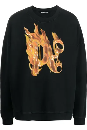 Palm Angels Burning sweatshirt med monogramtryk