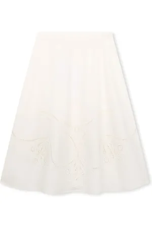 Chloé Nederdel i broderie-anglaise med A-snit