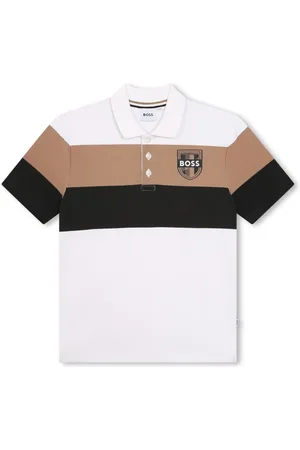 HUGO BOSS Polo med logotryk og striber