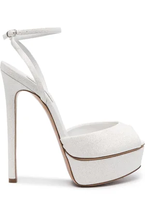 Casadei Flora Jolly 140mm sandaler med glimmer