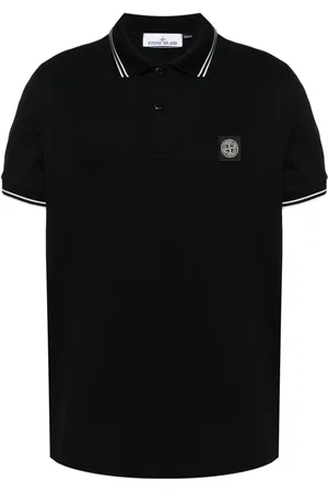 Stone Island Polo i piqué med kompasmærke