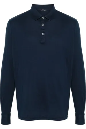 Kiton Langærmet polo i jersey