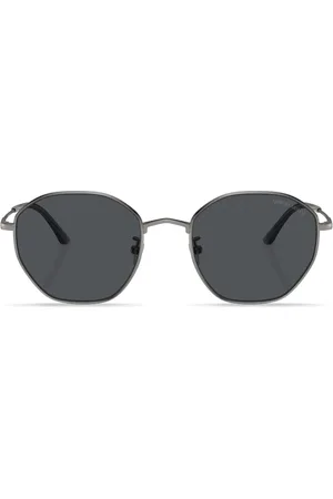 Giorgio Armani Solbriller med geometrisk stel og tonet glas