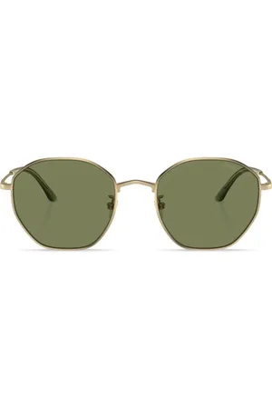 Giorgio Armani Solbriller med geometrisk stel og tonet glas