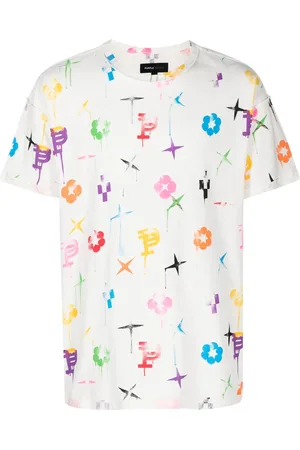 Purple Brand T-shirt med monogram-maling