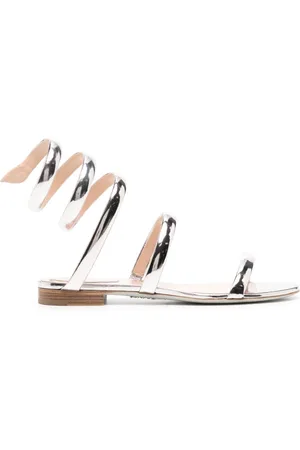 RENE CAOVILLA Serpente sandaler med metallisk finish