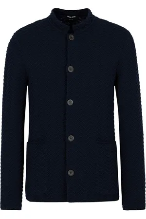 Giorgio Armani Cardigan med zigzag-broderi og knapper