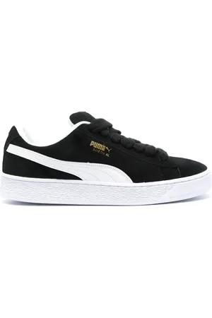PUMA Sneakers i ruskind med plateausål og stempel-logo