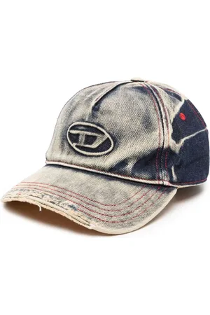 Diesel Baseballkasket i denim med slitageeffekt
