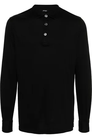 Kiton Langærmet polo i jersey