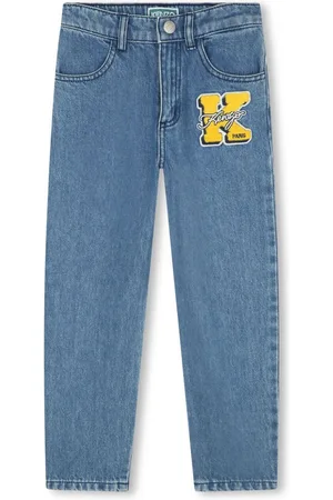 Kenzo Jeans med logo-applikation, mellemhøj talje og lige ben
