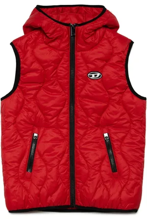 Diesel Polstret vest med logo-applikation