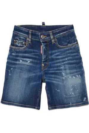 Dsquared2 Denimshorts med slitageeffekt