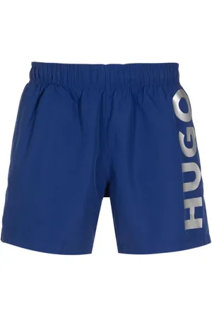 HUGO BOSS Metalliske Abas badeshorts med logotryk
