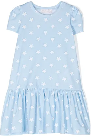 MONNALISA T-shirt-kjole i peplum med stjernetryk