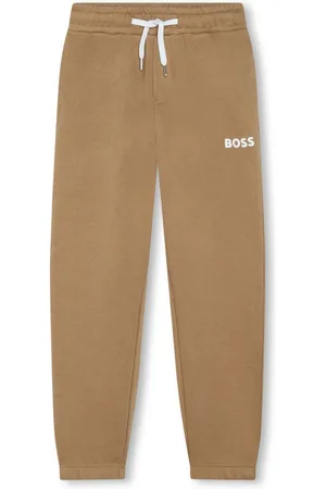 HUGO BOSS Joggingbukser i fleece med logotryk