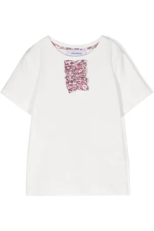 Simonetta T-shirt med flæser