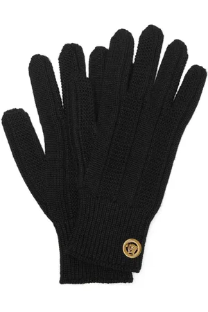 VERSACE Ribstrikkede handsker med Medusa-plade