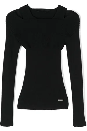 MONNALISA Ribstrikket top med cold-shoulder-snit
