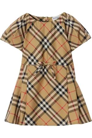 Burberry Vintage-ternet kjole med plisseringer