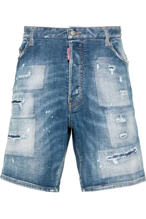 Dsquared2 Denimshorts med slitageeffekt