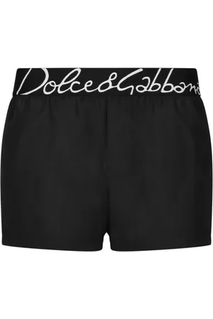 Dolce & Gabbana Badeshorts med logobånd i taljen