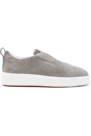santoni Sneakers i ruskind uden snøre