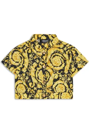 VERSACE Kortærmet skjorte med baroktryk