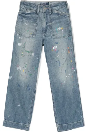 Ralph Lauren Bootcut-jeans med malingssprøjt