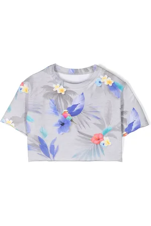 Lapin House Blomstret T-shirt i stræk