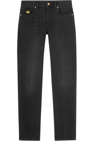 VERSACE Medusa-udsmykkede jeans med smal pasform