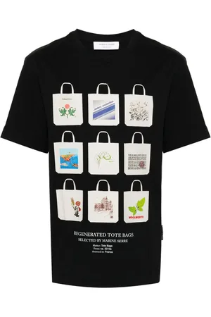 Marine Serre T-shirt med brede ærmer