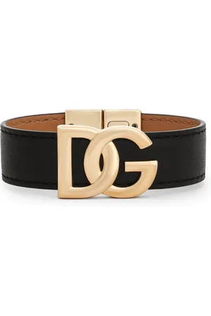 Dolce & Gabbana Læderarmbånd med logoplade