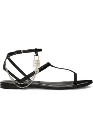 Dolce & Gabbana Flade sandaler i lakeret læder