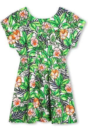 Kenzo Kjole med blomstertryk