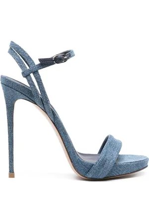 LE SILLA Gwen 120mm sandaler i denim