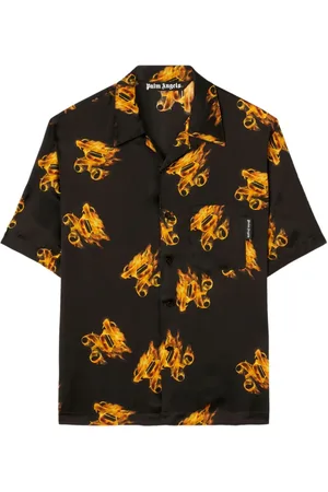Palm Angels Burning skjorte med monogramtryk