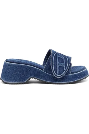 Diesel Sa Oval sandaler med logoprægning