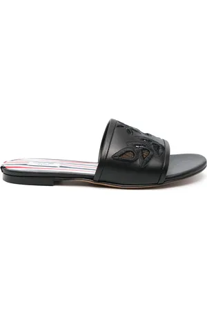 Thom Browne Icon Claquette sandaler i læder