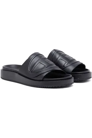 Diesel Logoprægede sandaler med åben tå
