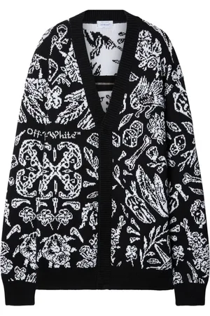 OFF-WHITE Cardigan i intarsia-strik med mønster