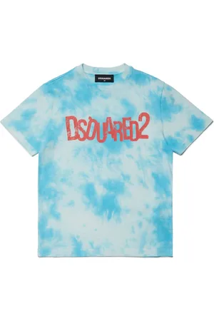 Dsquared2 T-shirt med logo- og batiktryk