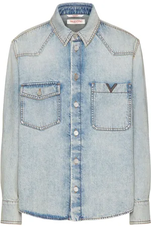 VALENTINO GARAVANI Denimskjorte med udskæringsdetaljer