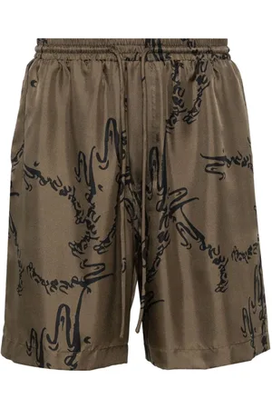 Nanushka Silkeshorts med abstrakt tryk