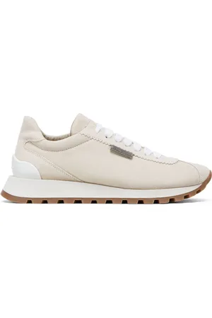 Brunello Cucinelli Sneakers i ruskind med Monili-kæde
