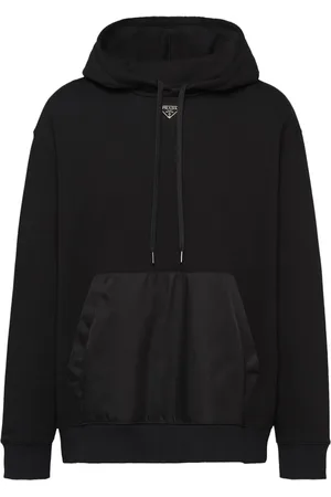 Prada Hættetrøje i fleece med trekantet logo