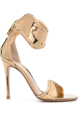 Gianvito Rossi Metalliske Lucrezia 105mm sandaler