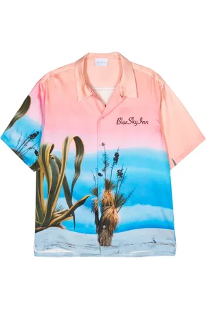 BLUE SKY INN T-shirt med grafisk solopgang-tryk